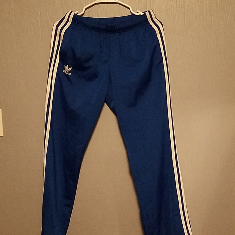 Blue Adidas sweatpants